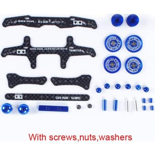 Carbon Fiber Front/Rear Reinforcing Plate Guide Roller Stays Upgrade Parts Set For MA/AR Chassis Tamiya Mini 4WD Car Model