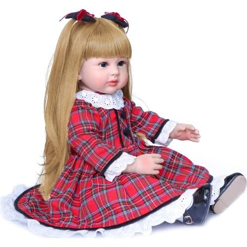 60 cm simulation Reborn toddler girl doll clothing model 3-6 months real baby reborn silicone doll creative personality gift col