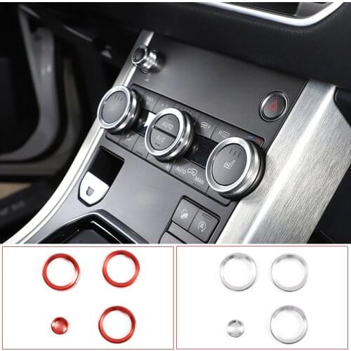 For 12-18 Land Rover Evoque Air Conditioner Volume Knob Ring Aluminum Alloy Thermal Control Switch Car Accessories