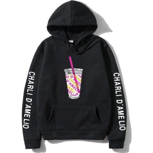 Harajuku Ice Coffee Splatter Hoodies Sweatshirts Men and Women oversized hoodie Charli DAmelio Pullover Unisex Costume Tracksuit