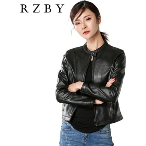 100% Sheepskin Genuine Leather Jacket Female 가죽자켓 Short real leather top Winter 2020 Women basic Plus Size Outwear RZBY247