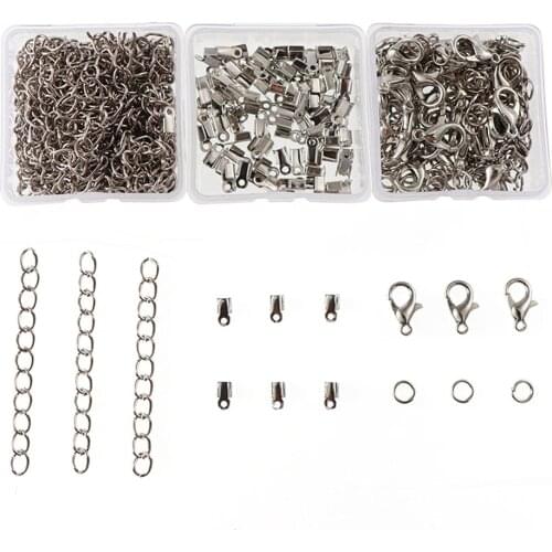 1Box Set DIY Pendant Supplies Rings Lobster buckle Clips Findings For Earrings Necklace Bracelet Jewelry Making Jewelry Accesso