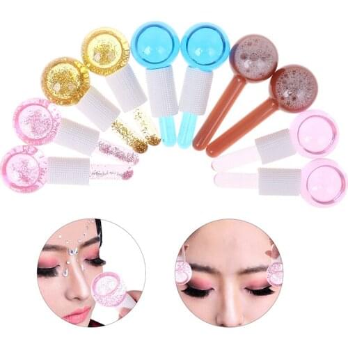 1Pair Large Beauty Ice Hockey Energy Beauty Crystal Ice Wave Eye For Face Globes Water Massage Ball Cooling Skin Care