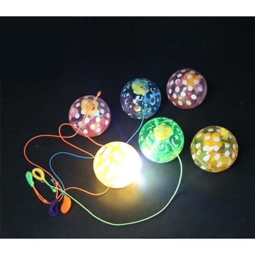 1pcs Luminous Toys/Belt Duck Luminous Crystal Elastic Ball Flash/colorful light/baby toys for children/toy/best gift