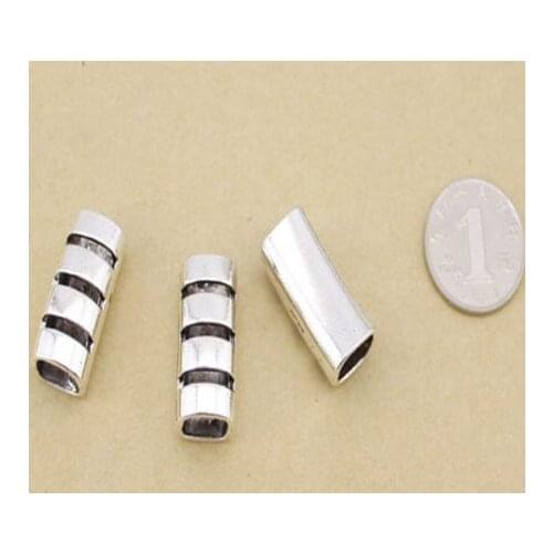 10pcs/lot Leather cord tube Metal Alloy Spacer Beads Hole Beads Flat Beads Buddha Beads For DIY bracelet Jewelry Making