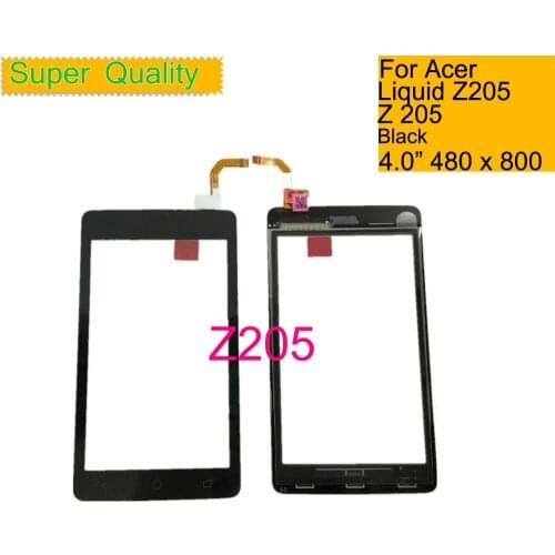 10Pcs/lot Z205 TouchScreen For Acer Liquid Z205 Z 205 Touch Screen Digitizer Panel Sensor Front Glass Outer Lens NO LCD