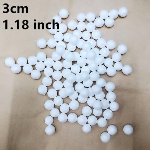 3cm 30pcs 1.18 inch White Modelling Polystyrene Styrofoam Foam Balls Craft Decoration Supplies Decorative balls
