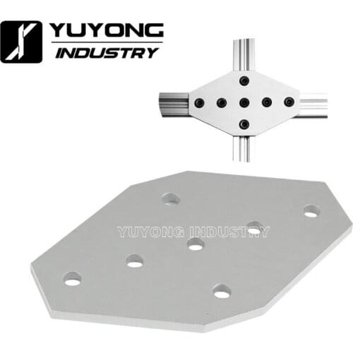 7 hole cross-joining plate 100*60*4mm aluminum profile accessories for v-slot/T-slot Rail