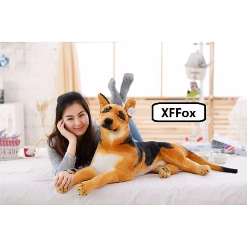 Big lovely plush real life wolfhound toy simulation lying dog doll birthday gift about 85cm xf3000