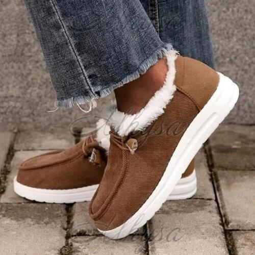 2020 New Casual Snow Boots Women High Quality Lace Up Thick Fur Warm Winter Boots Women Shoes Fashion Ankle Boots Botas Mujer