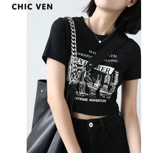 Женские футболки с принтом CHIC VEN China At AliExpress