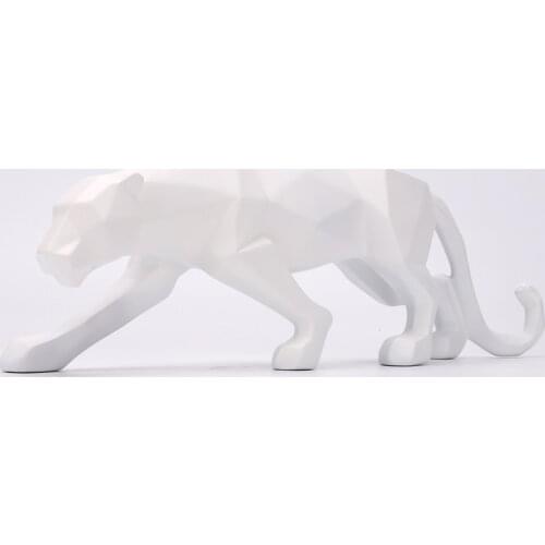 Decorative Resin Panther Leopard Statue Abstract Geometric Style Suitable For Decoration Gift In The Bedroom Living Room Office