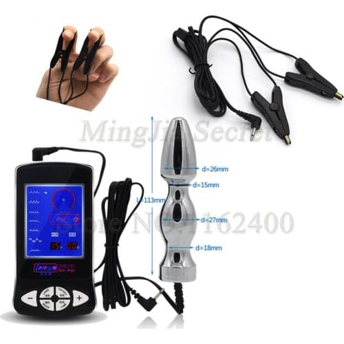 Electric Shock Breast Nipple Labia Clamps Kit,Electro Shock Vagina Anus Anal Butt Plug Adult Games Sex Toys For Couples