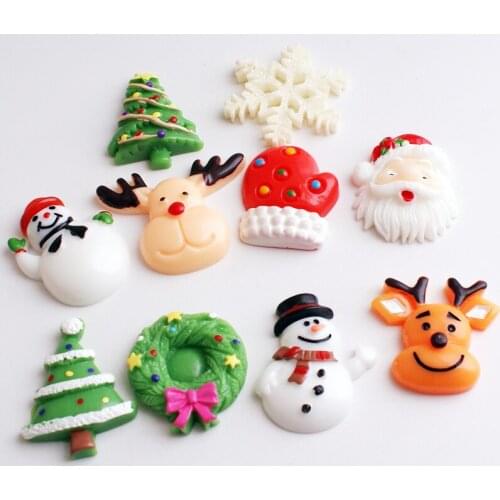 3D Cartoon resin Santa Claus snowman Merry Christmas deer Snap button (fit 18mm 20mm Snap jewelry ) KT503
