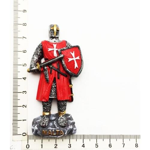 Knights Of Malta)Fridge Magnet Creative Travel Commemorate Crafts 3D Ornaments Magnetism Resin Material Refrigerator Stickers