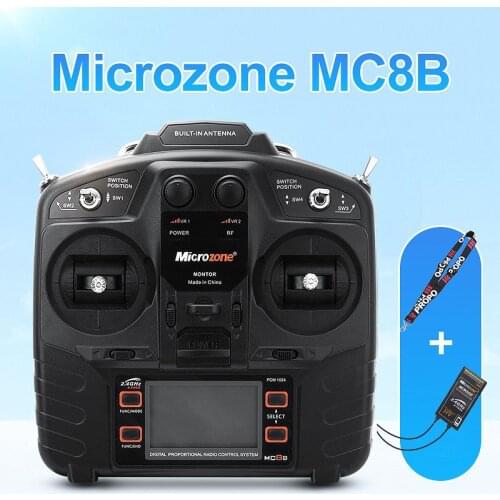 Microzone MC8B 2.4G 8CH Mode1/Mode2/Double Circuit Remote Control Transmitter For RC Helicopter Airplane Fixed-wing Drone