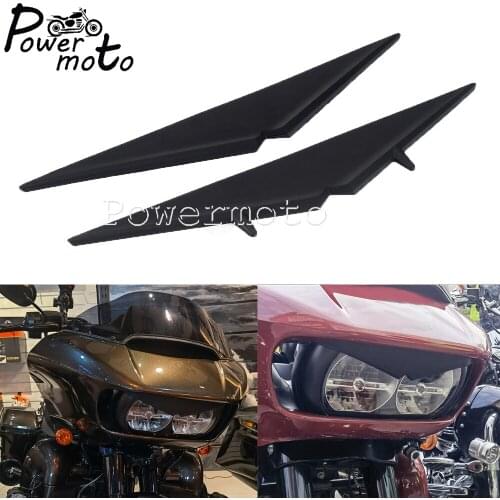 Motorcycle Headlamp Headlight Eyebrow Eyelid Sticker Visor Trim For Harley CVO Road Glide Ultra Limited FLTRK FLTRU FLTRX FLTRXS