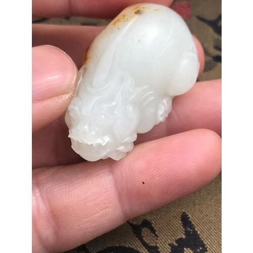 Natural hetian white jade pendant handcarved brave troops jade pendants natural jade stone jadeite jade necklace jade jewelry