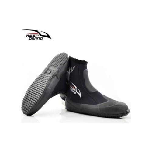 5MM Super Stretch Neoprene Scuba Diving Boots Water Shoes Vulcanization Winter Cold Proof High Upper Warm Fins Spearfishing Shoe