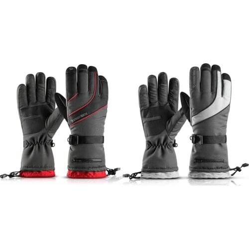 Winter Outdoor Hiking Ski Gloves Four-layer Waterproof Pocket Touch Screen Slip Plus Velvet Warm Gloves