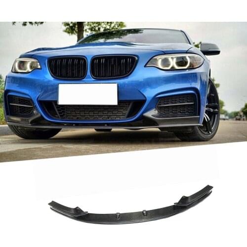 Carbon Fiber Front Lip Spoiler Splitters Aprons For BMW 2 Series F22 F23 M Sport Coupe 2014 - 2017 FRP Bumper Guard Not original