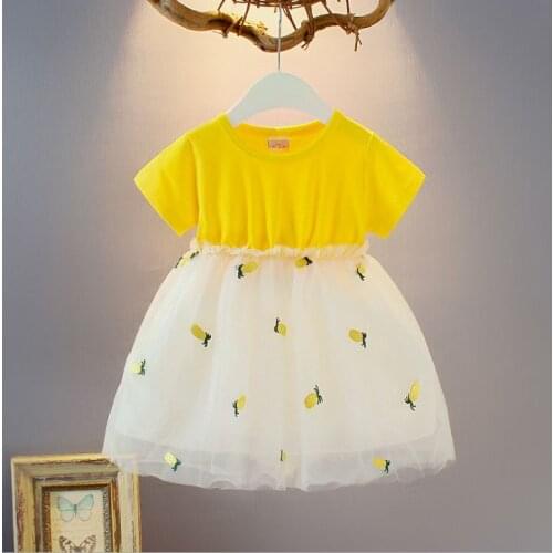 Girls Dresses Summer 2017 fruit Cartoon Tutu Dress For Girls Kids Princess Dresses Girls Clothes Robe infant Clothing