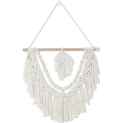 Nordic Style Tassel Pendant Hand-woven Wall Hanging Tapestry Decoration Cotton Ornament For Home Bedroom Living Room