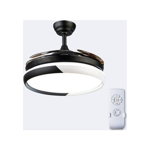 Fan Light Ceiling Reversible Home Smart Living Room Lamp with Remote Control Invisible Frequency Conversion Led Chandelier