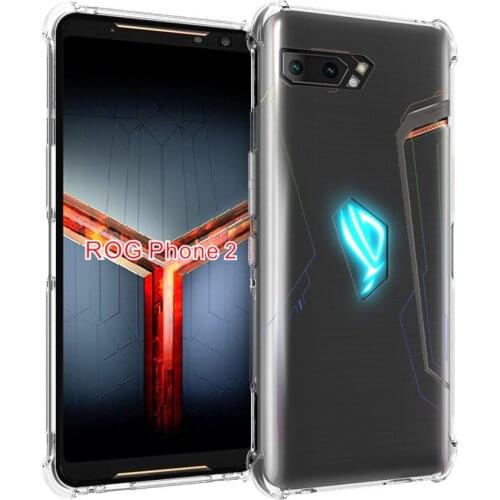 Crystal Scratch Proof TPU Case for Asus ROG Phone II 2 ZS660KL Case Transparent Shock-Absorption Soft Gel Silicone Cover