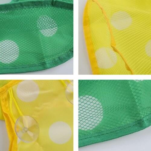 Storage Net Cartoon Animal Toy Bag Baby Bathroom Wall Hanging Mesh Suction Cup Organizer for Kitchen Living Room Home