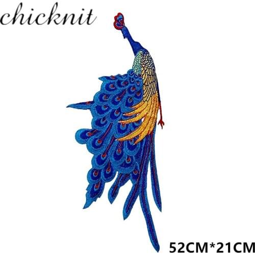 CHICKNIT blue Embroidered The peacock venise lace patches clothing DIY Dance garment Tuxedo accessories CC31