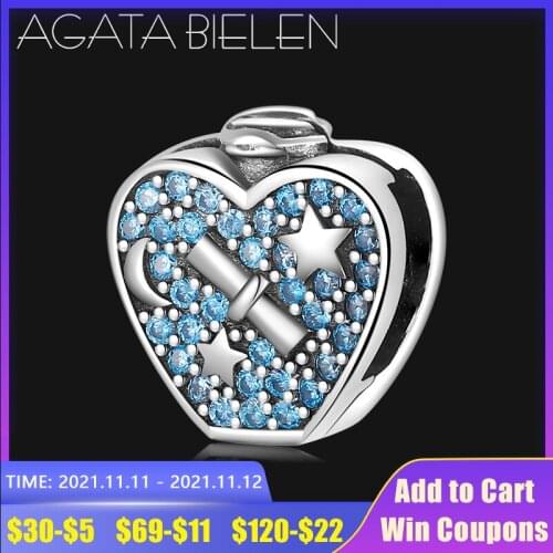 Blue zircon Wish drift bottle Clips Bead fine Jewelry making Fit Original Reflection Charms Watch Bracelet 925 Sterling Silver