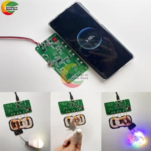 Ziqqucu 12V 5V 2A Qi Wireless Fast Charger Charging Transmitter Module circuit board 5W/10W/15W/18W/20W + coil FOR CAR iPhone