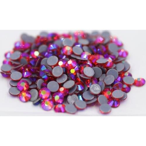 Light Siam AB стразы SS6~SS30 Hotfix Rhinestones Iron On Flatback Glass Nail Art Rhinestone Crystal AB DIY Decorations