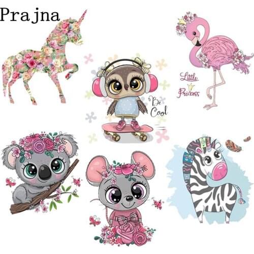 Prajna Heat Transfer Vinyl Cute Cartoon Patches For Clothing Sloth Iron On Transfer Thermal Stickers On Clothes Clothes Applique