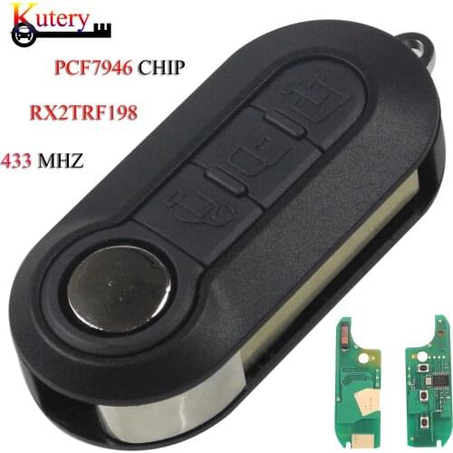 Kutery 5pcs/Lot Remote Smart Car Key For Fiat Delphi/Marelli BSI System RX2TRF198 ID46 PCF7946 Chip 433MHZ