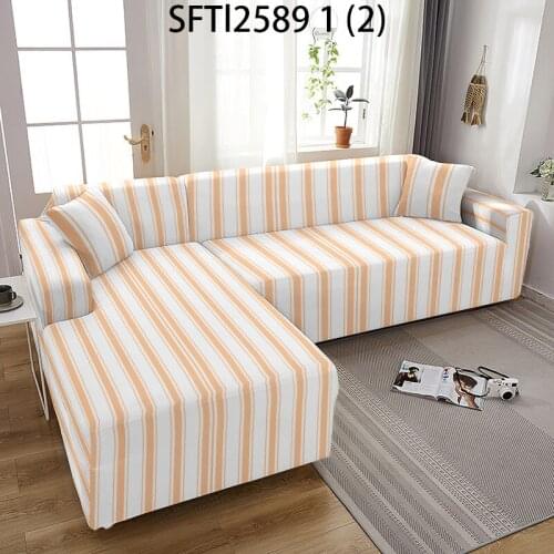 Four Seasons Striped Plaid All-Inclusive Stretch Lazy Sofa Cushion Sofa Cover Without Arms Sofa Cover Sofa Towel Full Cover