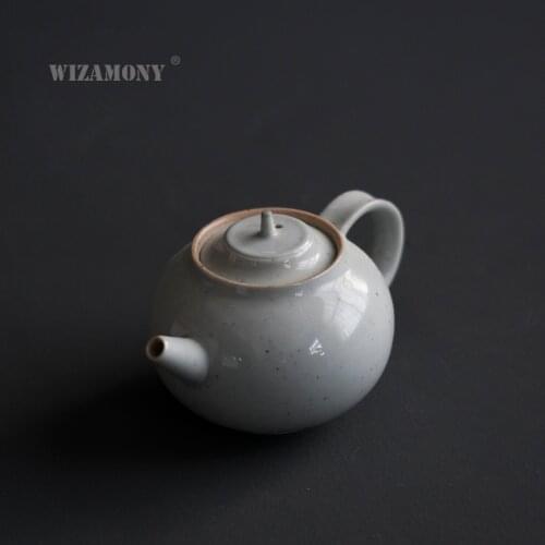 WIZAMONY Grass and Wood Glaze tea pot 130ml Ceramics Arts Tay Chinese Tea Set Porcelain T Clay Antique Teapot Drinkware