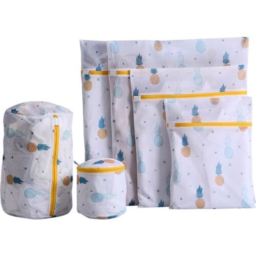 2020 Wash Bag Mesh Laundry Organizer for Socks Lingerie Durable Bra Bag Zippered Washing Bag Washing Machines Pouch 6pcs/Set