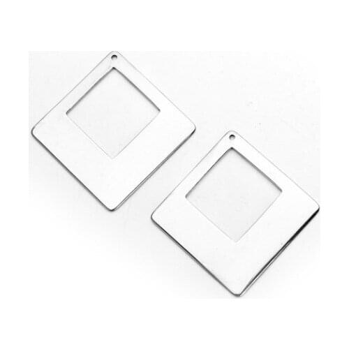 5pcs/lot 32mm Geometry stainless steel accessories Connector Metal Alloy Pendant For DIY bracelet Jewelry Making f4grxd