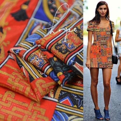 Abstract design patchwork style pure silk crepe de chine silk fabric 135cm width,SCDC1269