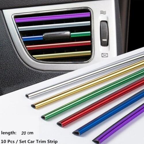 Automobile air conditioning vents decoration strip refit special interior accessories car supplies electroplating shiny strip