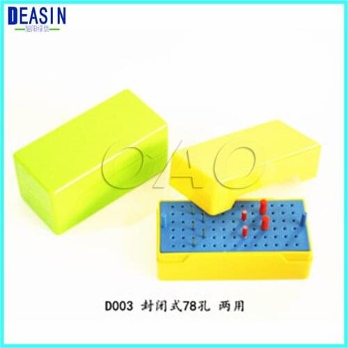78 holes Dental Disinfection Burs Holder Block Stand Autoclavable Sterilizer Box Dentist Lab Equipment endo box