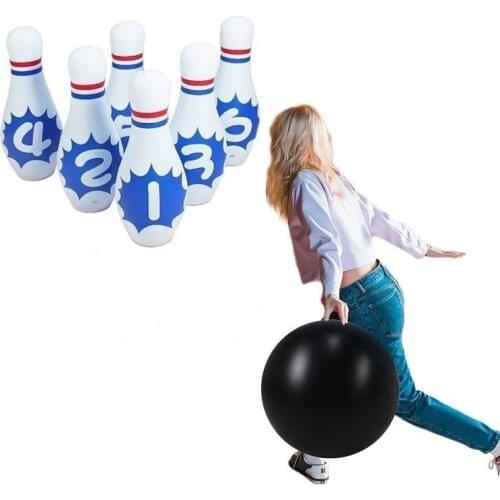 Kids Bowling Set Inflatable Outdoor Toys Hilarious Fun Jumbo Inflatable Bowling Pins for Toddler Lawn Play Sports Games