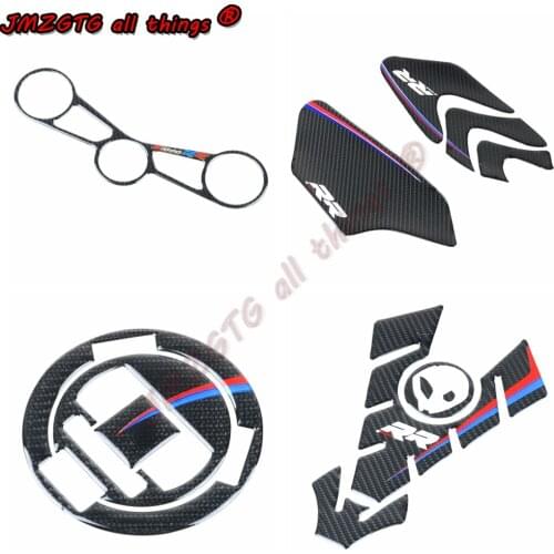 For BMW S1000RR 15-2019 Motorcycle Carbon Fiber Decals Three-Prong Pliers Upper Front End Stickers Fuel Tank Cap Stickers Decals