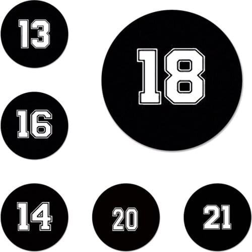 Football Lucky number Custom Icons Pins Badge Decoration Brooches Metal Badges For Clothes Backpack Decoration