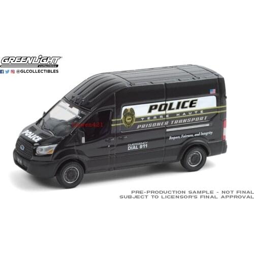 GreenLight 1:64 2020 Ford Transit LWB High Roof Black Alloy toy cars Metal Diecast Model Vehicles For Children Boys gift hot