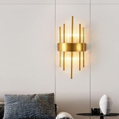 Crystal Fixtures Indoor Luxury Decoration Wall Light Chandelier Post-modern Living Room Kitchen Modern Room Home Light Source