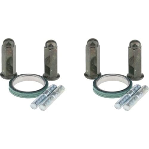 2 Set Exhaust Studs Nuts Gasket Kit For GY6 50cc/125cc/150cc QMB139 Scooters Exhaust Gasket+Bolts+Exhaust Cap Nuts