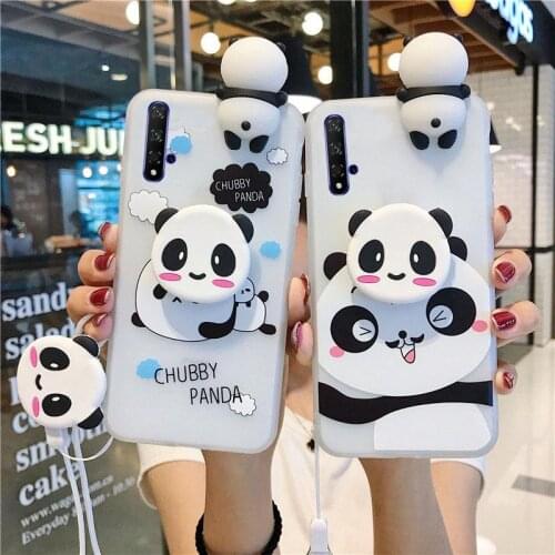 Cute Soft TPU Case for Samsung Galaxy note20 S20 Ultra A7 A8Plus A9 2018 Note10 8 9 S7 S8 S9 S10 5G S10E J4 J6 A6 Panda Cover